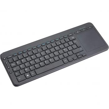 Teclado Multimedia Inalámbrico Todo en Uno Microsoft AZERTY Francés Negro
