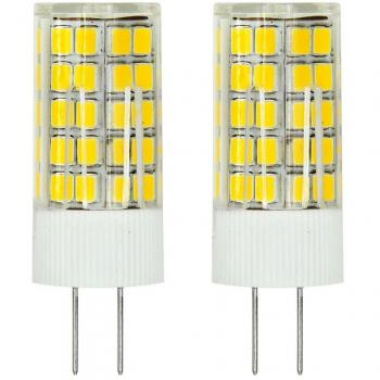 Mengs pack de 2 bombilla lampara led g4 6w blanco calido 3000k acdc 12v