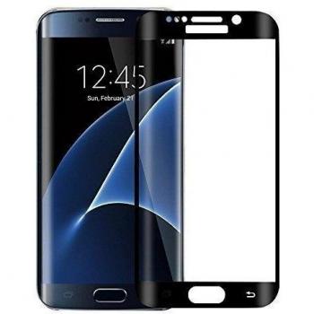 Samsung Galaxy S7 Protector de Pantalla,MisVoice Vidrio Templado Protector de Pantalla Completa Tempered Glass Screen Protector para Galaxy S7 Edge [Curvado 3D] Edge to Edge Dureza 9H Burbujas fácil instalación-Negro