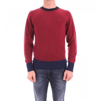 Tommy Hilfiger Jersey Color Tipped Granate L 665RHUBARB Heather