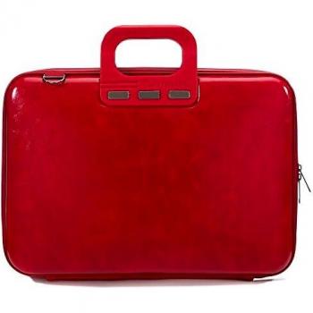 Bombata Messenger 00828-Rojo - Bolso bandolera ajustable Evolution de 15,6 pulgadas con brillo brillante para ordenador portátil, unisex, bolsa antipolvo incluida