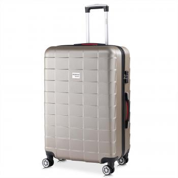 Maleta de Cáscara Dura Monzana Exopack XL 116L con Cerradura TSA y Ruedas Dobles Champagne