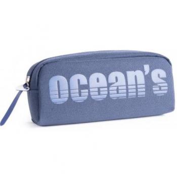 Estuche Oceans Wave California con 1 cremallera y tirador ergonómico en color azul