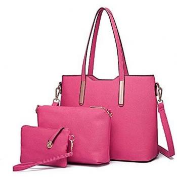 Miss Lulu Bolso Totes para Mujer de Mano Moda 3Pcs Bolsos de Hombro Cuero PU