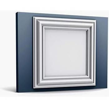 Panel de pared 3D Orac Decor W121 Autoire, revestimiento mural decorativo clásico atemporal en color blanco, dimensiones 50x50 cm