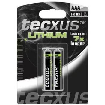 Tecxus Batería Litio (Micro) FR 03 (AAA) 1,5 V, 2 Pack en Blister