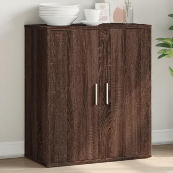 Aparador de madera de ingeniería 60x31x70 cm marrón roble, mueble de almacenaje para salón, buffet, armario auxiliar y armario de almacenamiento