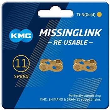 KMC Enlace Perdido 11v Ti-N Dorado (2 Piezas)
