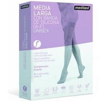 Medias de compresión Medilast con puntera normal beige talla M