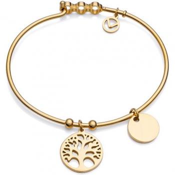 Pulsera Viceroy Kiss 1448P01012 con colgante árbol de la vida y dream en Ip dorado