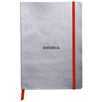 Cuaderno Rhodiarama A5 con cubierta blanda y puntos plateados