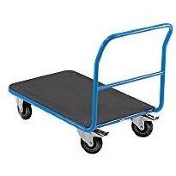 Carro de Plataforma Eurokraft Pro con Manija Fija y Carga MDF