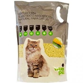 Wuapu Naturcorn Sustrato Absorbente Natural de 6L para Gatos