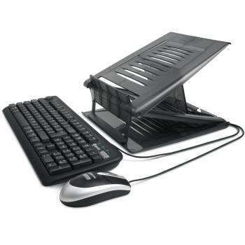 Kit Soporte para Notebook Tiramisu con Teclado y Mouse USB XTMS100KM