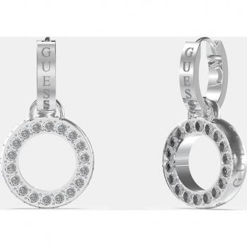 Pendientes Circle Lights de acero y circonitas