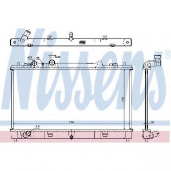 Radiador de refrigeración del motor Nissens 68507
