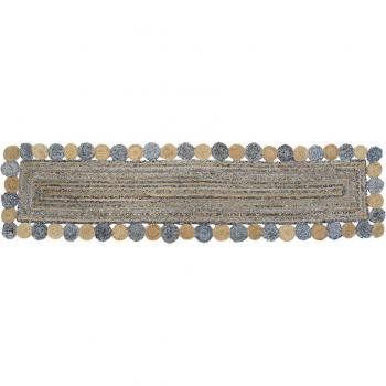 Alfombra tejano jute Azul Marrón Indio (60 x 240 x 1 cm)