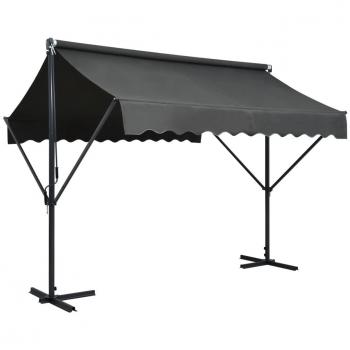 Toldo de pie independiente gris antracita 300x300 cm