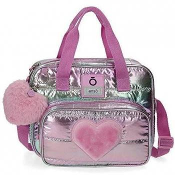 Neceser Enso Fancy con Bandolera, Rosa, 26x21x13 cm