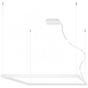 Plafón LED integrado Nelya - Luminaria de techo cuadrada con tecnología LED integrada en color blanco y 4000K