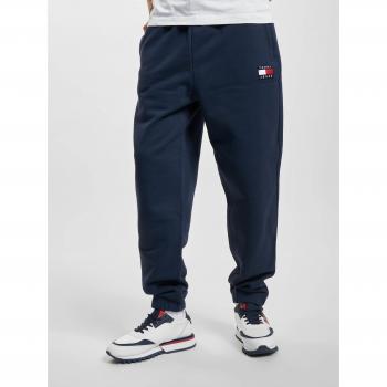 Tommy Hilfiger Men's Twilight Navy Badge Sweatpants - Blue Cotton Elastic Waist Joggers