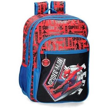 Marvel Spiderman Great Power Mochila Escolar Doble Compartimento Adaptable a Carro Rojo 31x42x13 cms Poliéster 16,93L