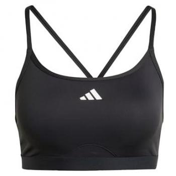 Adidas Aeroreact 3 Stripes Women's Black Sports Bra