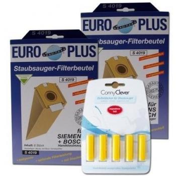 Euro Plus S 4019/2Pack de 2bolsas de aspiradora boschsiemens y 5Conny Clever barritas aromáticas