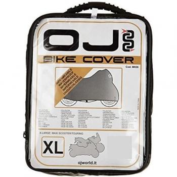 OJ JM02614 - Funda de Tela de poliéster para la Moto, Impermeable, con Costuras termoselladas, Color Negro, Talla XL