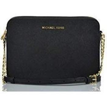 Michael Kors East West Saffiano Leather Crossbody Bag, Black, ONE SIZE