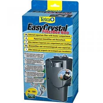 Tetra EasyCrystal FilterBox 600 - Filtro interior de acuario con compartimento para el calentador, procura agua cristalina y saludable, adecuado para acuarios de 50 a 150 litros