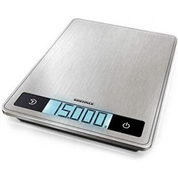Soehnle Báscula de cocina Page Profi 200, peso digital plateado con función Sensor Touch, balanza electrónica hasta 15 kg