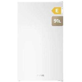 Mini Nevera Evvo F24 de 91 Litros, Diseño Moderno en Blanco, Negro o Inox, Bajo Consumo y Congelador Integrado