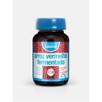 NATURMIL LEVADURA DE ARROZ ROJO CON COENZIMA Q10, 60 comprimidos, sin azúcares, sin almidón, sin lactosa, sin gluten, para el colesterol y salud