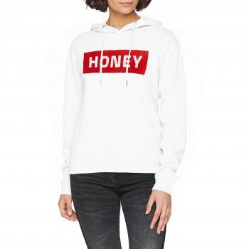 Only Onlhilde L/s Hood Box Swt, suéter para Mujer, Blanco