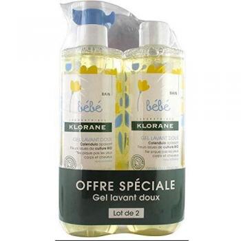 Klorane Bebé Gel Limpiador Suave Pack Duplo 2 x 500 ml