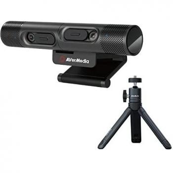 AVerMedia PW313D, cámara Web con Enfoque automático con 2K30fps y cámaras integradas Full HD de 1080p para videoconferencia de PC,Funciona con Zoom, Teams, Skype
