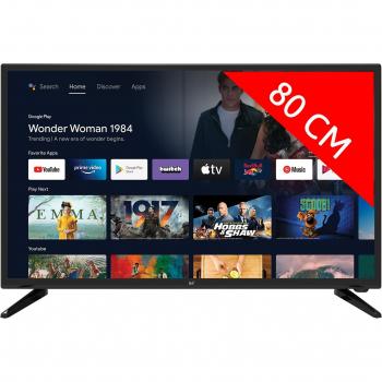 Televisor LED 32 Dual DL-AND32HD HD WiFi Bluetooth 5.0 3x HDMI 2x USB Negro