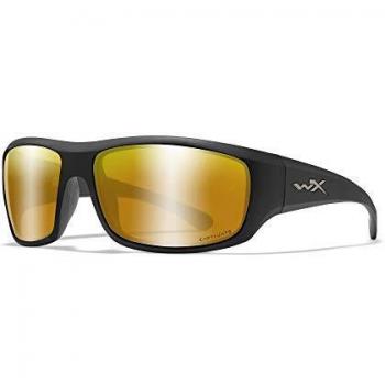 Wiley X Acome04 Wx Omega Captivate Sunglasses-Polarized Bronze Mirror Gafas De Sol, Matte Black, One Size Unisex