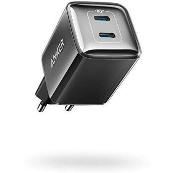 Cargador Anker 521 Nano Pro, Compacto 40W con PIQ 3.0 y Doble Puerto USB-C, Compatible con iPhone 15/14/13/12, iPad Mini, MacBook Air y