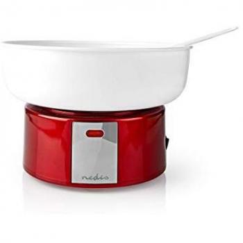 Nedis - Máquina de Algodón de Azúcar - 500 W - Diseño Retro - Rojo/Blanco