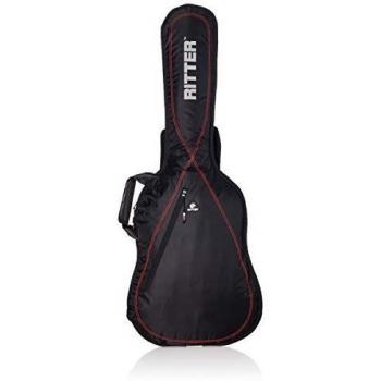 Ritter RGP2-E ELEC - Funda/estuche para guitarra electrica-bajo, logo reflectante, color negro