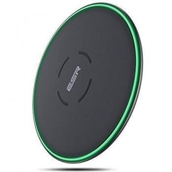 ESR Cargador Inalámbrico, [Fino y Ligero] [Control de Calor], para iPhone X/8/8 Plus, Carga Rápida Qi para Galaxy S9/S9 Plus/S8 /Note 8/S7 Edge