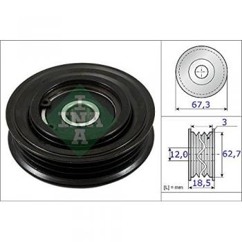 Polea tensora INA 531 0861 10 para correa poli V, compatible con Toyota Prius II Liftback