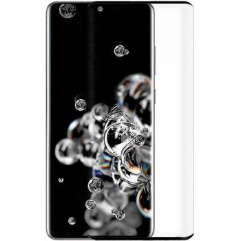 Protector de Pantalla Cristal Templado 3D Negro para Samsung Galaxy S20 Ultra 5G Curvo