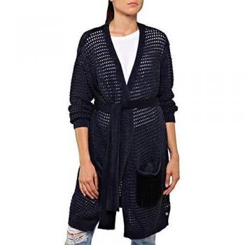 REPLAY Women's Openwork Cardigan with Pockets Dark Blue in Size X-Small