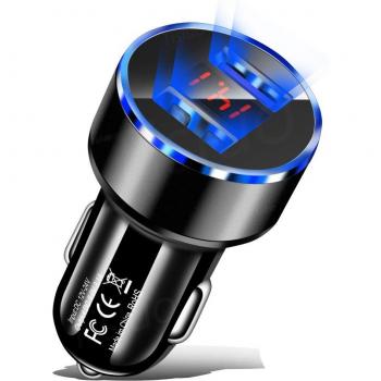 Cargador de Coche Dual USB Quick Charge 3.0 - Carga Rápida para iPhone, Samsung, Xiaomi y Tablets
