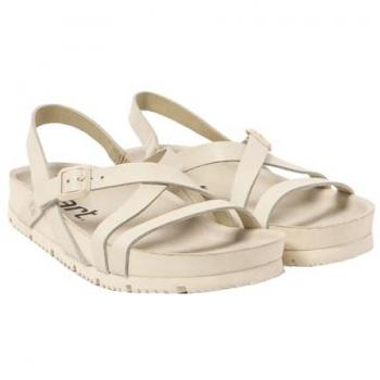 Sandalias de Piel Art 1619 Burdeos Beige para Mujer, Plano, con Hebilla, Casual, Talla 40 EU