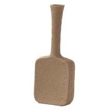 Florero Elegante de Aluminio Beige 13x5x32 cm - Decorativo y Moderno