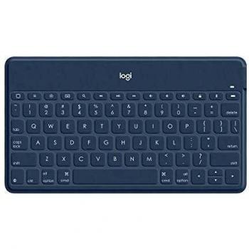 Tastiera Bluetooth Logitech Keys-To-Go Azul QWERTY Italiana, Ultra Delgada y Ligera para iPhone, iPad y Apple TV